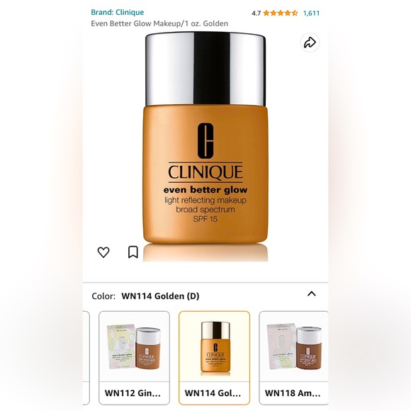 Clinique Even Better glow makeup , WN 114 Golden - Picture 1 of 5
